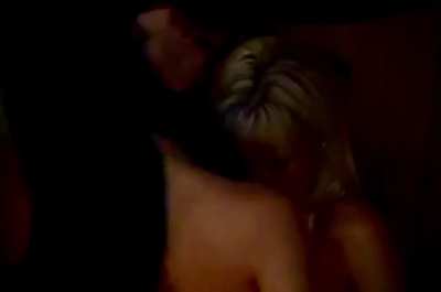 Lesbians grinding and grabbing each other after dark