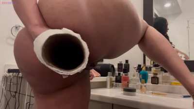It's time for you to sniff my funky farts inside this funnel, humiliating the shit out of you turns me on and I bet that makes your dick hard too.