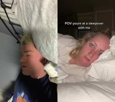 POV you're at a sleepover