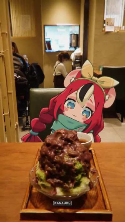 shaved ice date with local rat