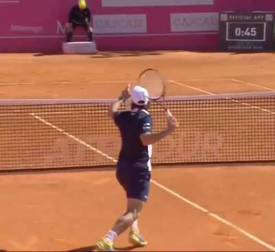 Will there ever be a shot more loaded in name than Pablo&rsquo;s &ldquo;Fake Smash No-Look Tweener Half-Volley Drop Shot Winner&rdquo;? It might also be the best in-game trick shot of all time