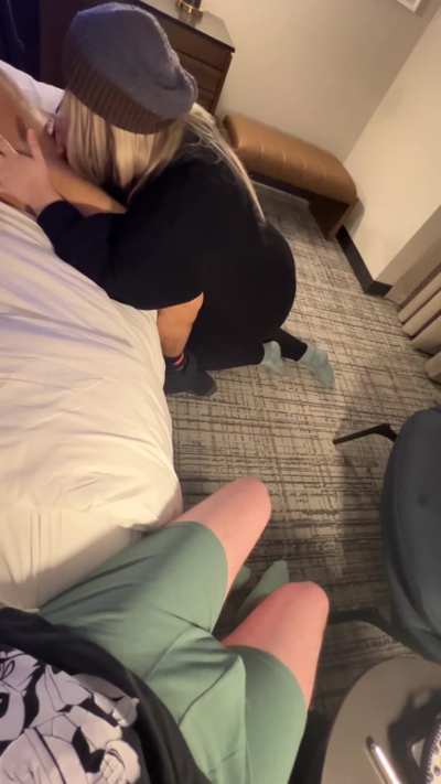 He had cum THREE times and had to watch me like this for so much longer lmao. Can&rsquo;t wait to cuck him again.