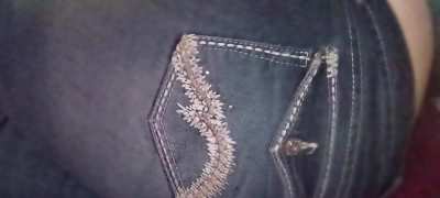 Fart in jean shorts