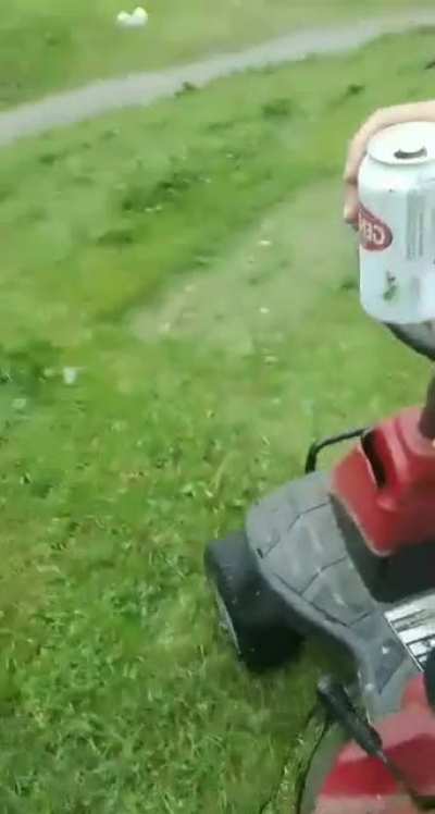 Mowing the lawn!