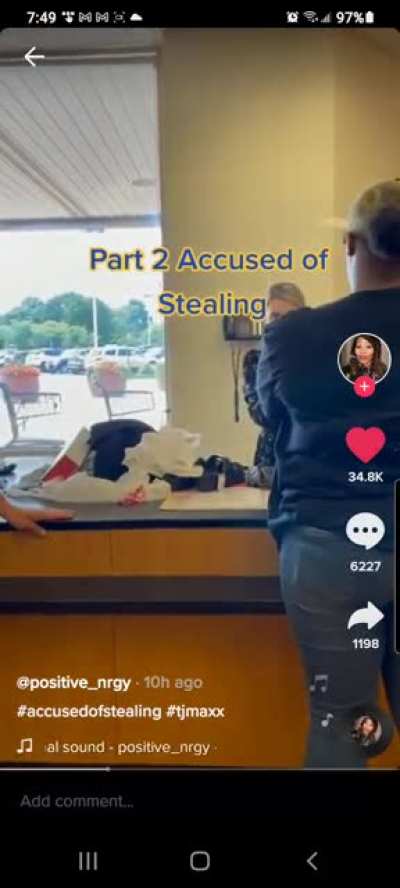 Ladies get accused of stealing from TJ MAXX by racist cop whos seething at the mouth just hoping theyre thieves