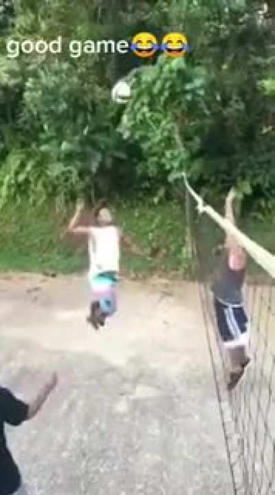 To spike the ball