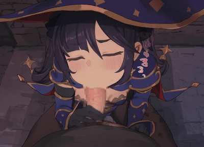 Mona giving a blowjob