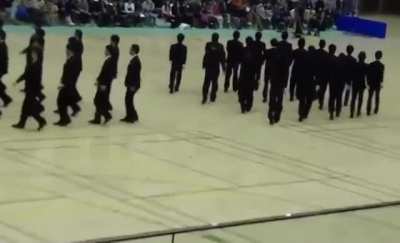 Japanese synchronised walking competitions are on another level.
