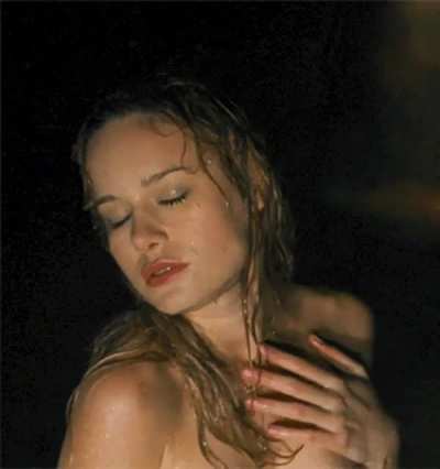 Nipple slip as Brie holds her breast