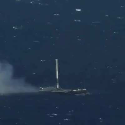 The Falcon 9 returns to Earth