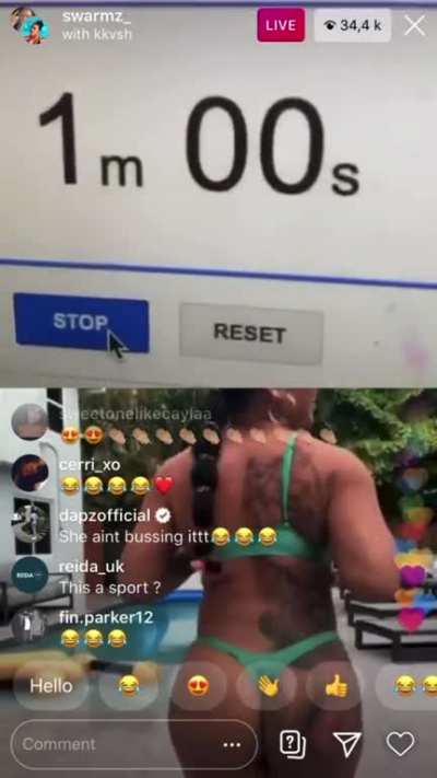 2 minute clap👅👏🏾IG live