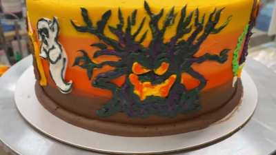 I made this (and Eye of Cthulhu cupcakes) for my son&rsquo;s upcoming 8th birthday! He is obsessed with Terraria and I hope I did it justice.
