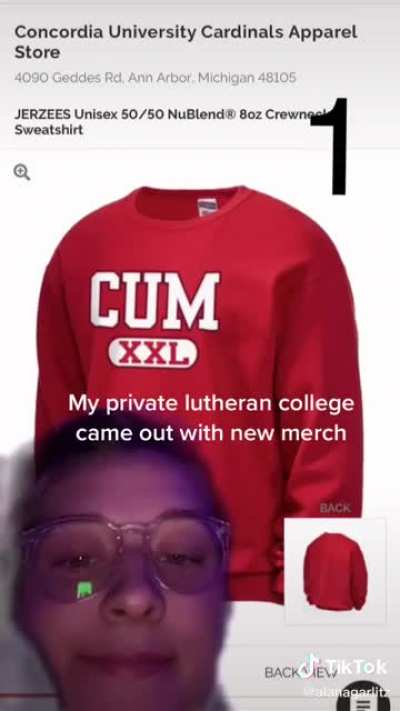 College spiritware mishap