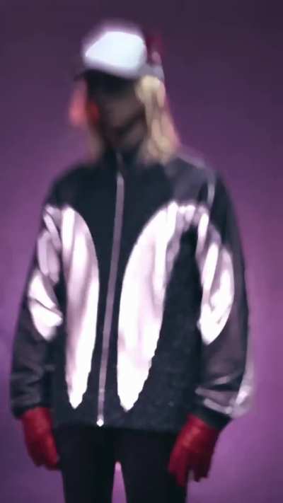 Oversized Knit-Leather Panelled Zip Bomber Jacket