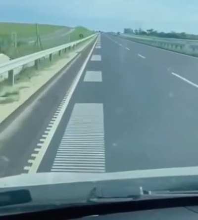 This road plays a song when you drive over it