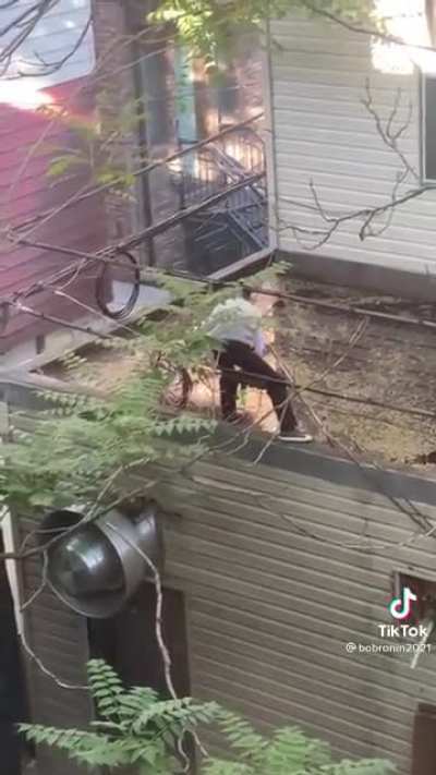 Not a good idea to hang on the power lines like this&hellip;