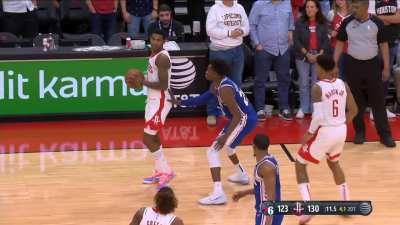 [Highlight] KPJ assists a KJ Martin dunk to put the nail in the coffin on the Sixers in the Rockets' 132-123 two-overtime victory
