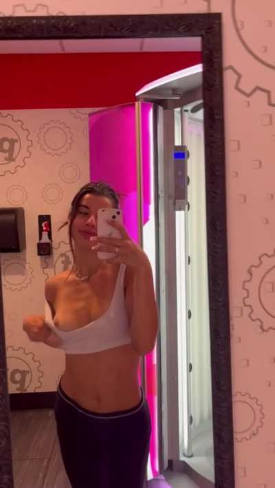 titty check from the gym so you don’t forget your step sister