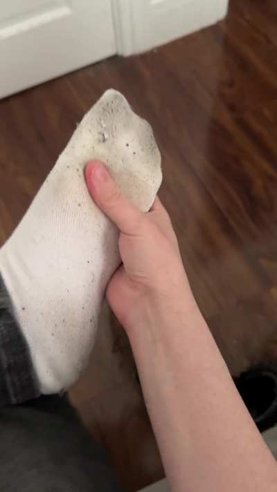 Removing my boots after a long day at work.. anybody want to worship my sweaty ankle socks for me while I stroke myself?