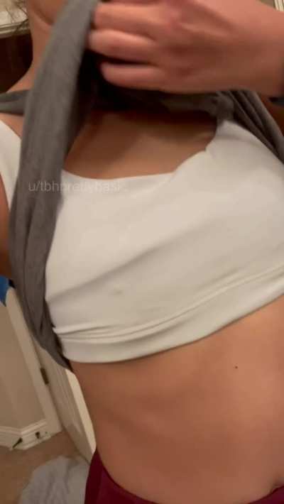 My tits bounce when they’re happy to see you
