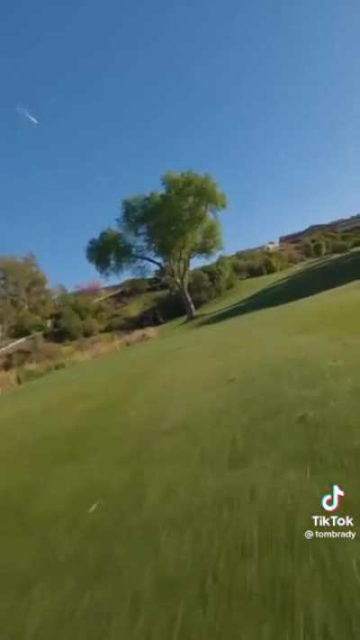 Amazing drone POV of Tom Brady&rsquo;s hole in one