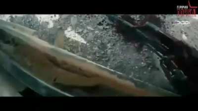 [GRAPHIC] HTS militant records his death when shrapnel slices into his throat. Syria, 2018. 