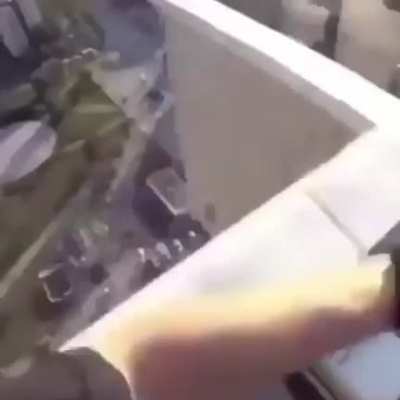 He's just taking a shortcut