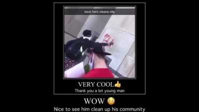 He do be protesting though
