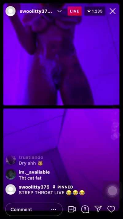 Kyrichesss in the shower on ig live 🌚