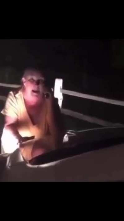&ldquo;Ma&rsquo;am ma&rsquo;am&hellip;. He&rsquo;s running me over&rdquo;. Meanwhile, the vehicle never even moved.