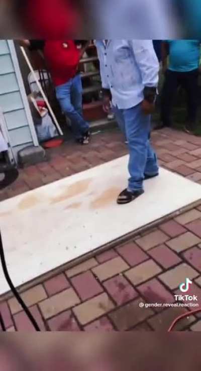 A happy gender reveal party