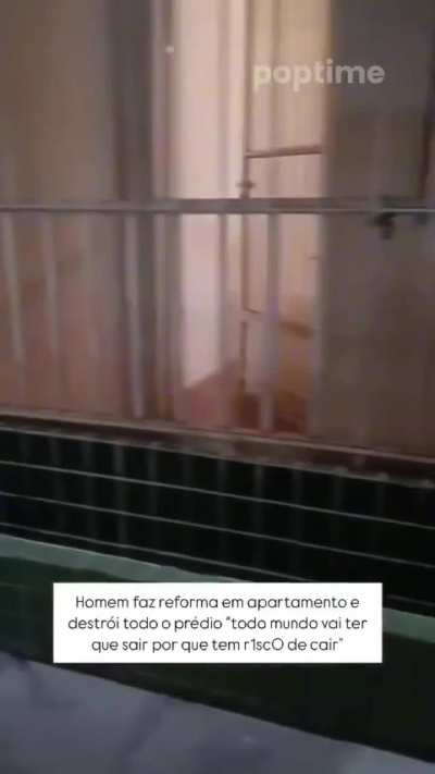 Homem derruba parede estrutural de apartamento pra deixar sua sala maior e acaba comprometendo toda a estrutura do pr&eacute;dio, que caiu um dia depois