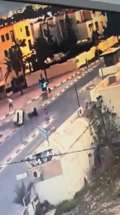 Bike flips SUV