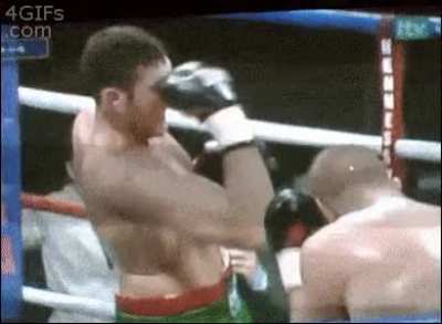 To hit his opponent