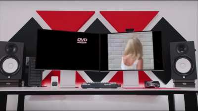MKBHD background with Rick Astley's Never Gonna Give You Up and the bouncing DVD screensaver.