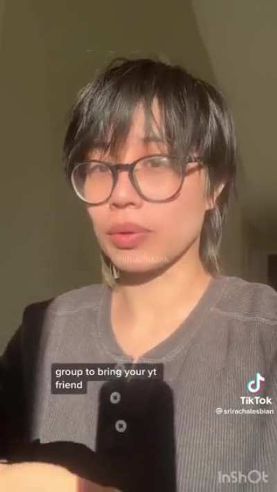 You must ask my permission to bring your "token yt friend"