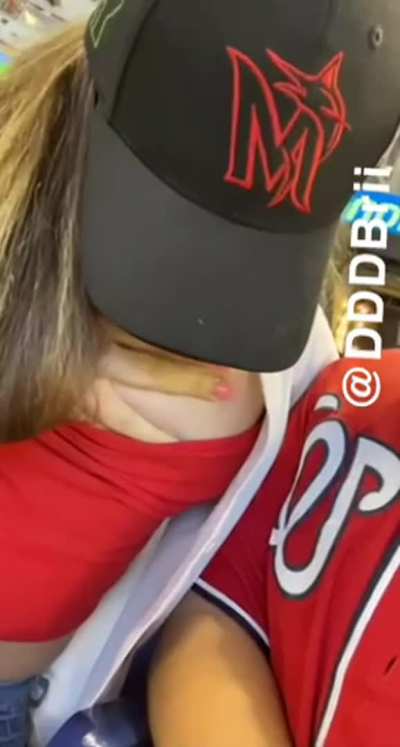 Giving them a lick during the game;)