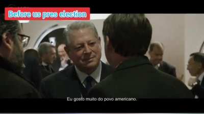 Presidente antes e depois das elei&ccedil;&otilde;es americanas.