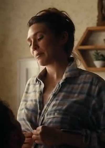 "Aww my baby boy, that's right it's feeding time" lactating mommy Elizabeth Olsen pregnant with your son/brother
