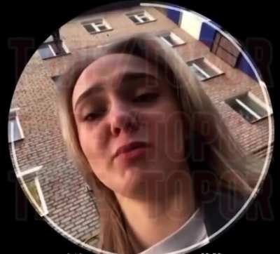 A girl was making a video and accidentally filmed someone jumping out of the window
