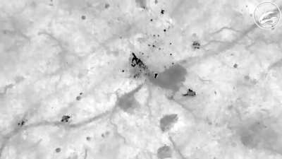 russian infantry is engaged by drones of the 503rd Brigadey Krynki. February 2024.