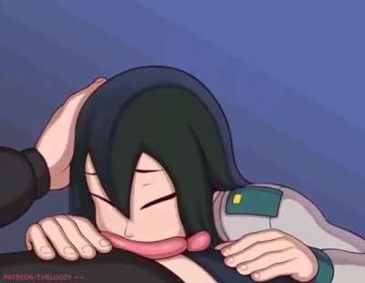 Tsuyu GIF interpolated to 96fps [My Hero Academia] (Chelodoy)