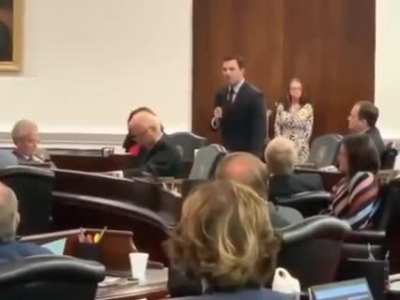 State Senator calls out corruption on senate floor, gets told "We'll call a vote at the right time. I hope you'll miss it."