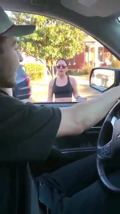 Girl got mad for guys following her