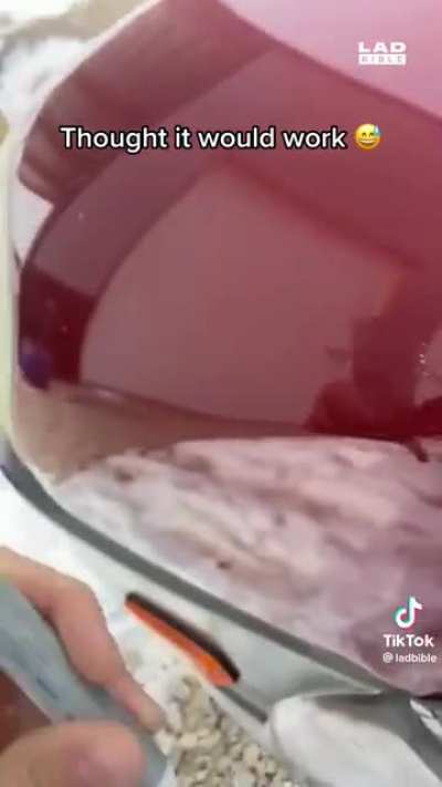 Little scratch in car paint