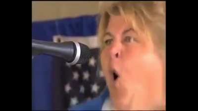 The performance of this woman during a pig immitation contest.