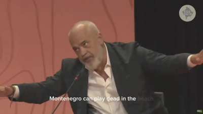 🇦🇱 Albanian PM Edi Rama joked about the fights between Balkan countries and who gets to join the "EU train" first ... with Ukraine.