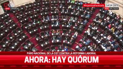 Reforma laboral: hay qu&oacute;rum en Diputados