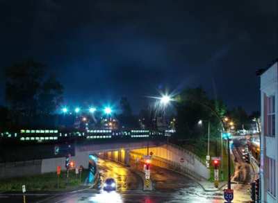 A stormy night.