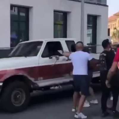 Armenian Protestors showing aggression in LA downtown 10/7/20
